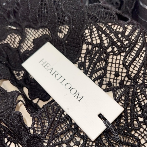 NWT HEARTLOOM x REVOLVE Mona Lace Pinstripe Wide Leg Jumpsuit, Size Large - Picture 8 of 8